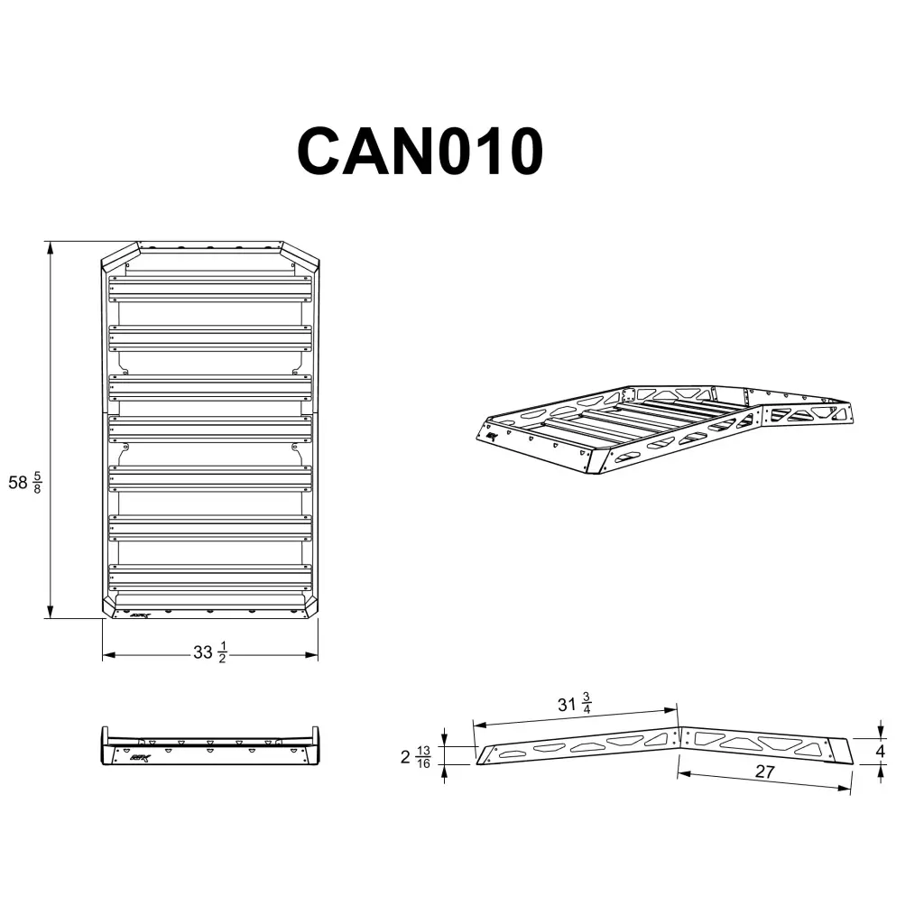 Canastilla Polaris RZR XP 1000 4 Plazas - CANASTILLAS