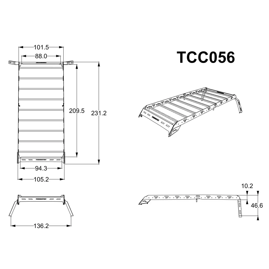 Canastilla Portaequipaje RAM 700 Doble Cabina 2020-2024 - CANASTILLAS