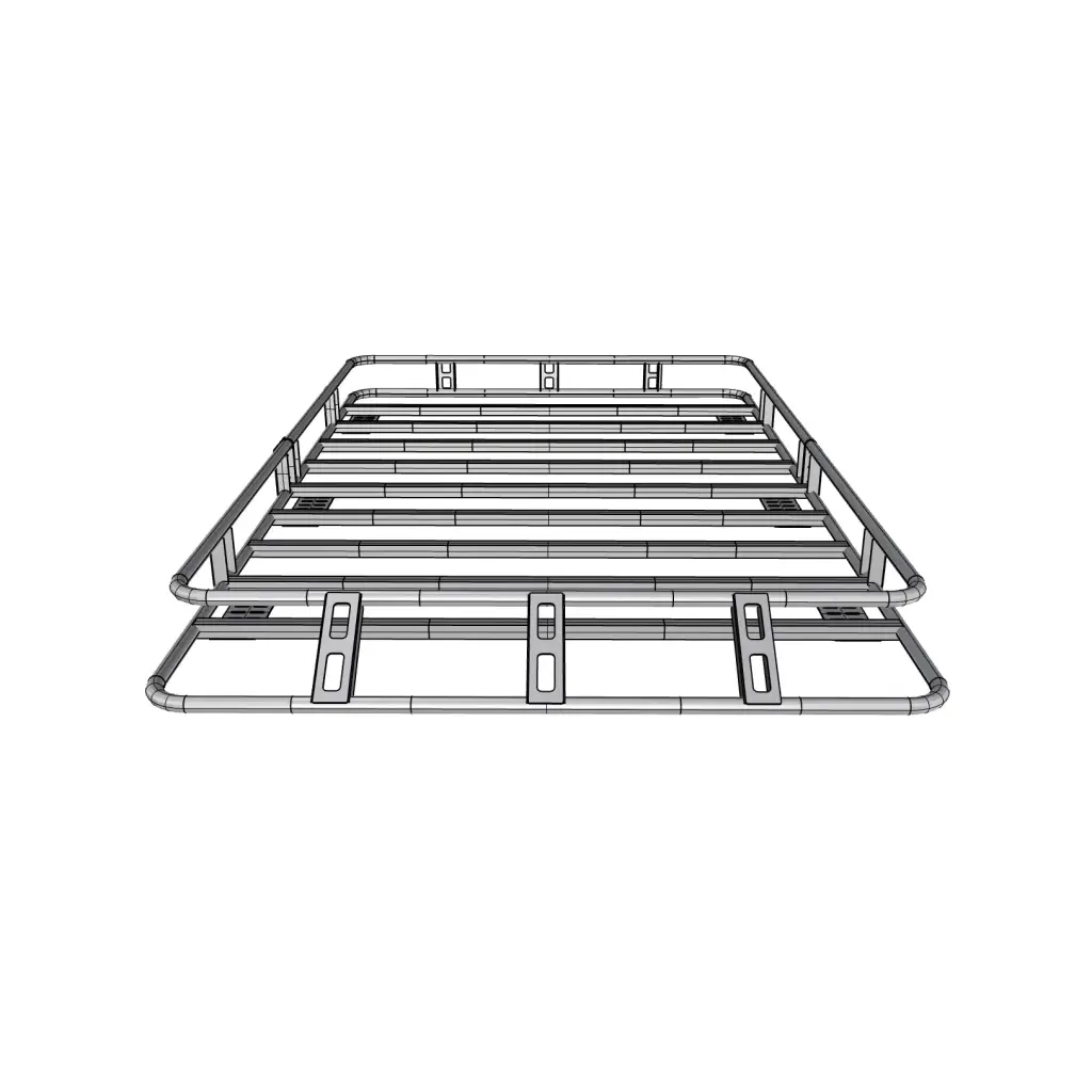 Canastilla Portaequipaje Universal Tubular 190x121x13cms  2 Secciones - Terratek Auto Accesorios