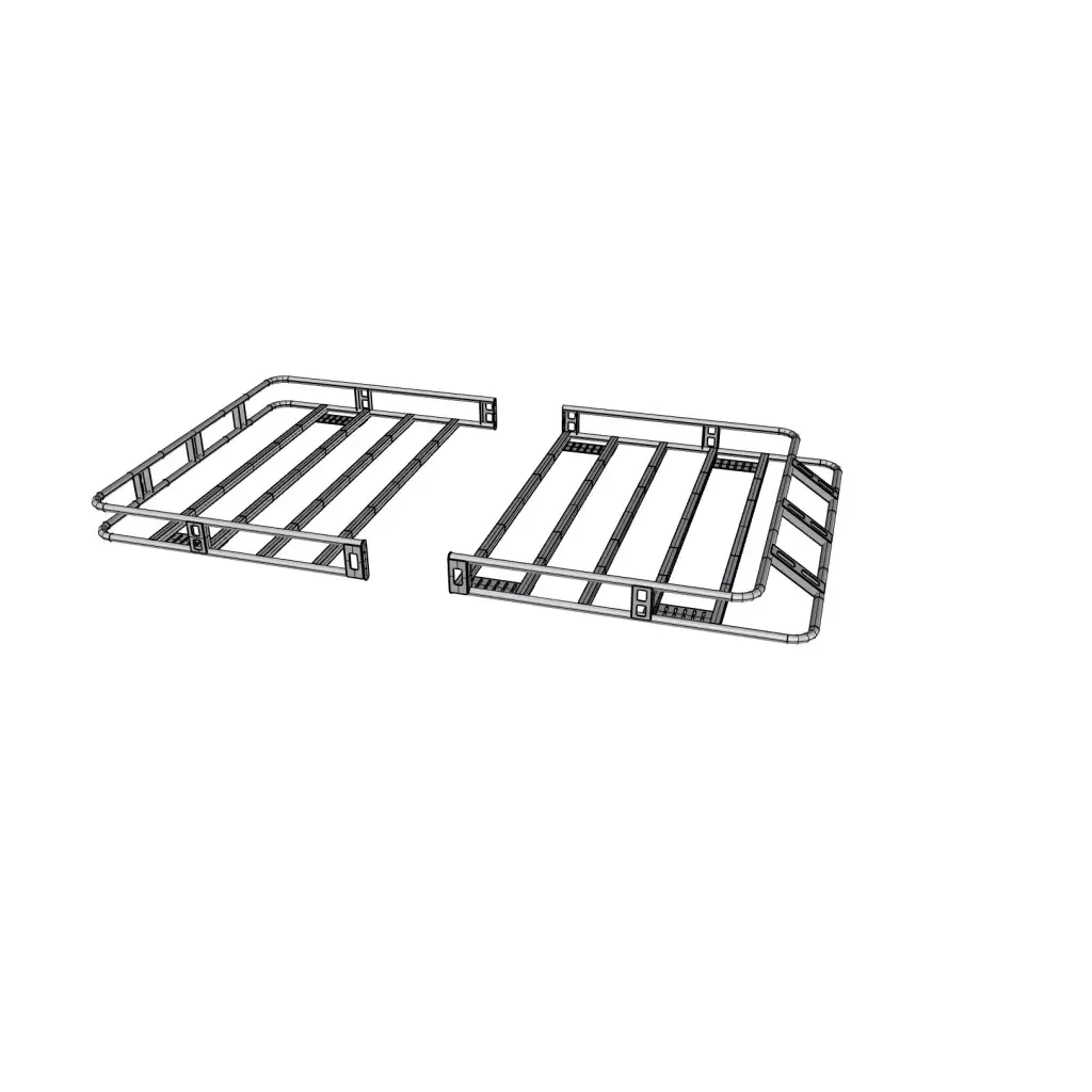 Canastilla Portaequipaje Universal Tubular 190x130x13cms  2 Secciones - Terratek Auto Accesorios