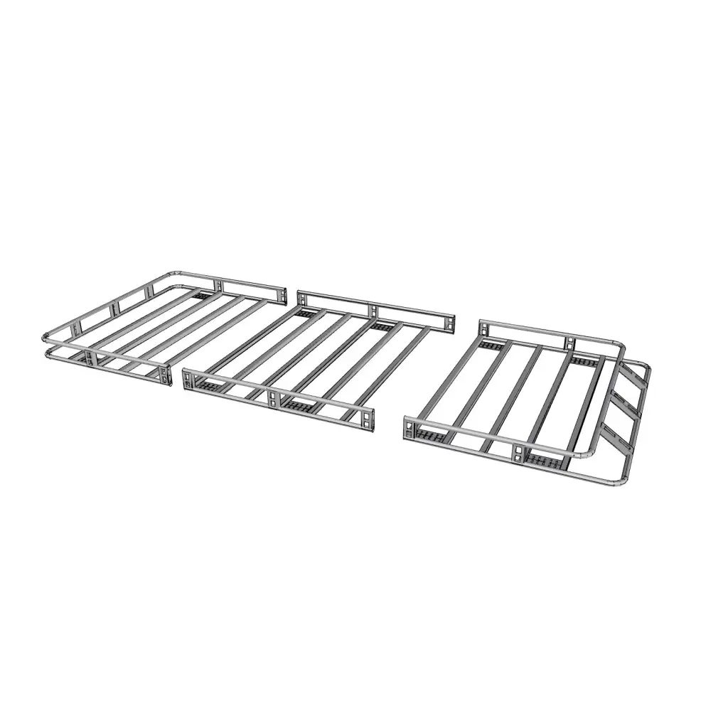 Canastilla Portaequipaje Universal Tubular 300x121x13cms  3 Secciones - Terratek Auto Accesorios