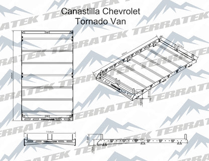 Canastilla Portaequipaje Chevrolet Tornado Van 2020-2024