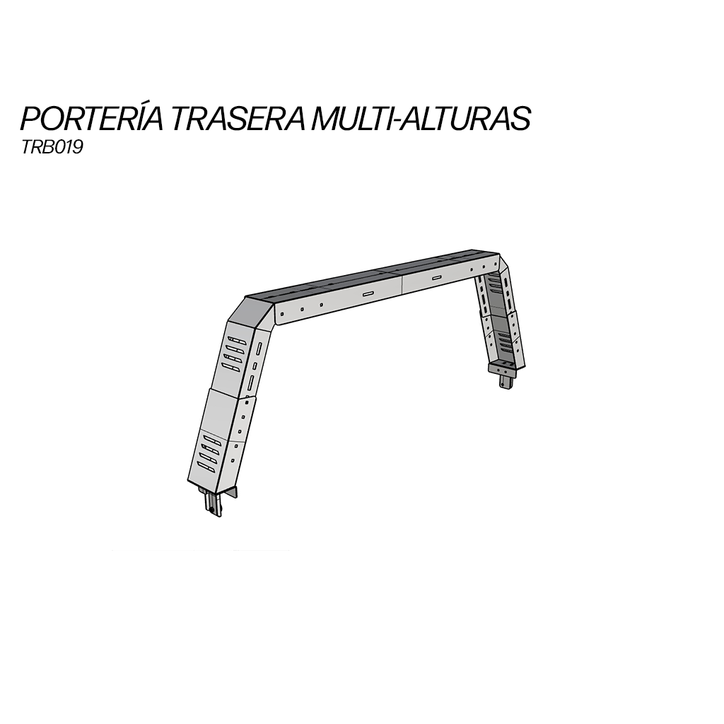 Terratek Auto Accesorios | Portería Trasera Multi-Alturas para Roll Bar para Pickup Medianas y Grandes