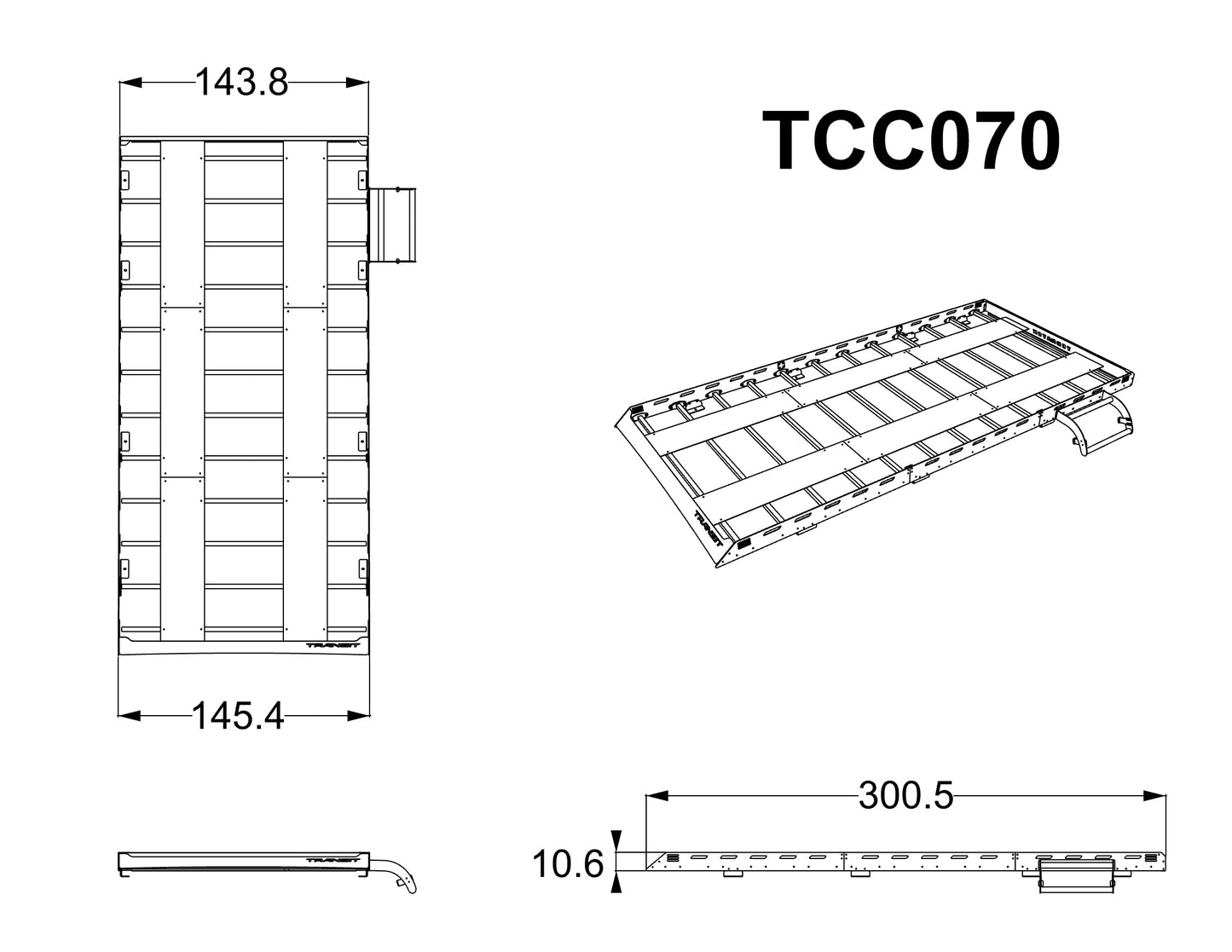 Canastilla Portaequipaje Ford Transit 2009-2019