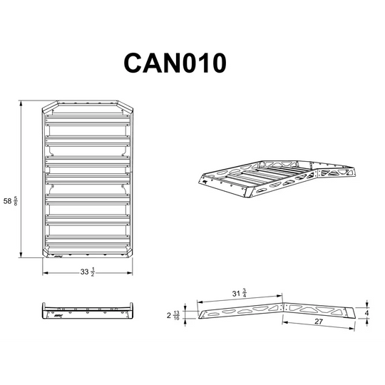 Canastilla Polaris RZR XP 1000 4 Plazas - CANASTILLAS