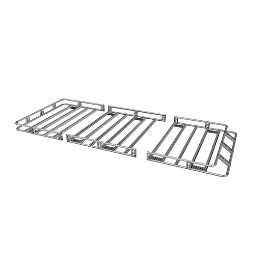 Canastilla Portaequipaje Universal Tubular 300x130x13cms   3 Secciones - Terratek Auto Accesorios